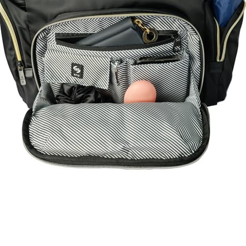 Kenneth Cole REACTION Sophie Women's Silky Nylon 15" Laptop & Tablet Anti-Theft RFID Travel Backpack Bag, Black With 20" Carry-On
