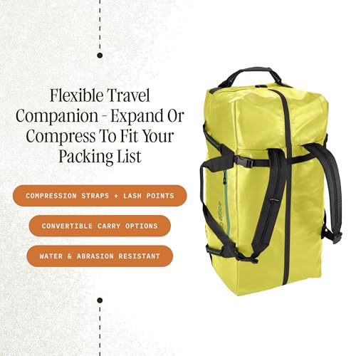 Eagle Creek Migrate 110L Wheeled Duffel Bag – Durable, Weather-Resistant Travel Duffel with Smooth Wheels - Multiple Carry Options for Easy Transport - Electric Yellow