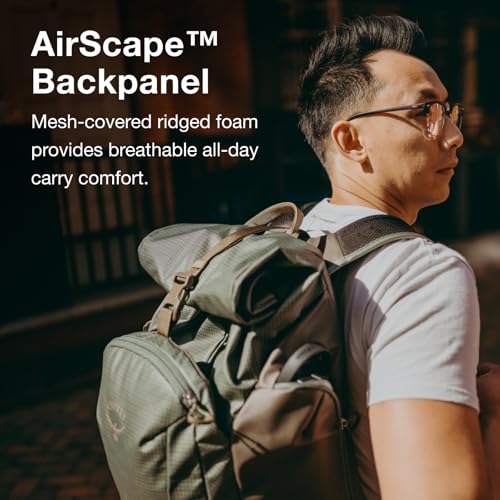 Osprey Transporter Roll Top Commuter Backpack, Pine Leaf