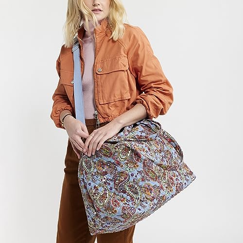 Cotton Overnight Travel Tote Travel Bag, Provence Paisley