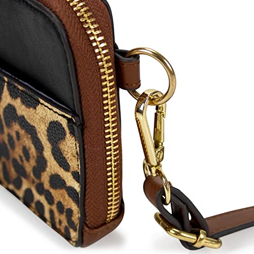 Badgley Mischka Leopard Vegan Leather Belt Bag Pouch | Travel Crossbody Sling Bag | Fanny Pack