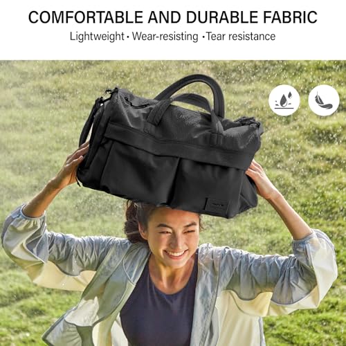 Hanke Cloud Carry On Luggage Bags for Travel Carry On Bag for Women Lightweight Travel Tote Bag Overnight Weekender Bag,Graphite Black