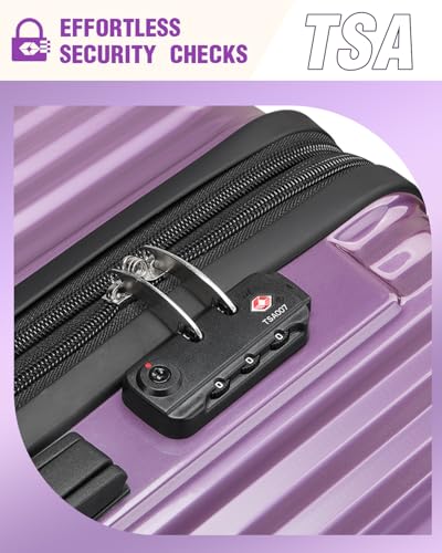 TTOVALIGERIA Carry on Luggage 22x14x9 Airline Approved, 20 Inch Expandable Hardside Luggage with Spinner Wheels, Hardshell Small Rolling Suitcase