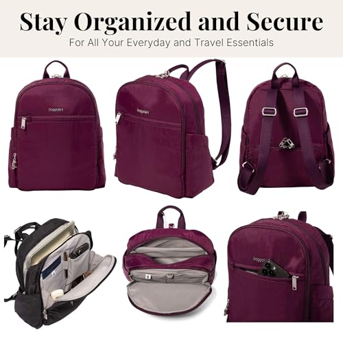 Securtex Anti-Theft Getaway Backpack - 9.4"x13"x5" Travel Safe Bag w/Locking Zippers, Slash-Resistant, RFID