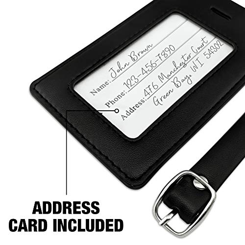 Florida Atlantic University Primary Rectangle Leather Luggage Card ID Tag