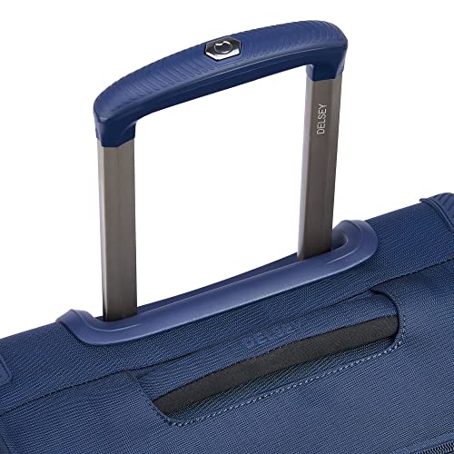 DELSEY PARIS Helium DLX Softside Expandable Luggage with Spinner Wheels, Navy Blue, Carry on 20 Inch
