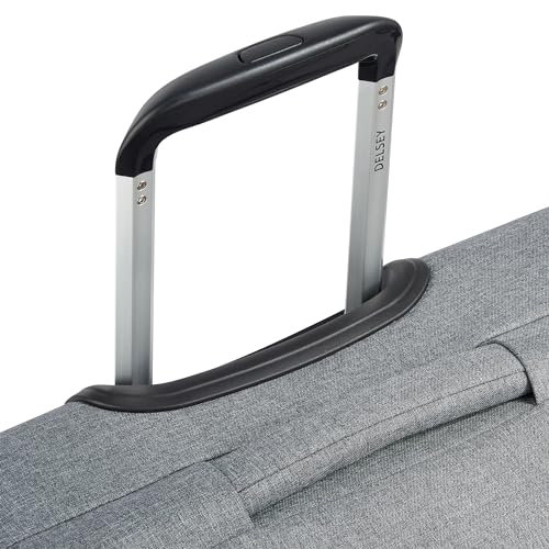 DELSEY PARIS Rami Softside Expandable Luggage with Spinner Wheels, Grey, 3 Piece Set (20/24/28)