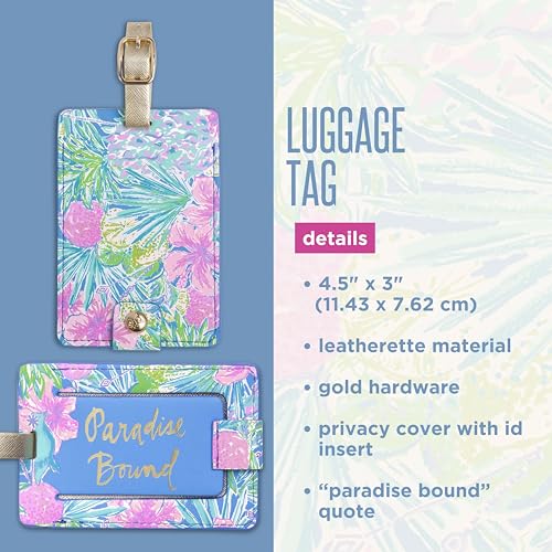 Lilly Pulitzer Women's Leatherette Luggage Tag, Swizzle in