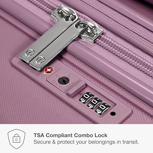 Traveler's Choice Pagosa Hardshell Expandable Luggage with Spinner Wheels, Mauve, 30-Inch Large