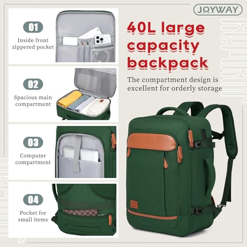 Joyway Expandable Luggage Sets 5 Piece, Lightweight Hard Shell Travel Suitcase Set with Spinner Wheels and TSA Lock