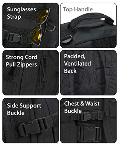 Rockland Military Tactical Laptop Backpack, Black