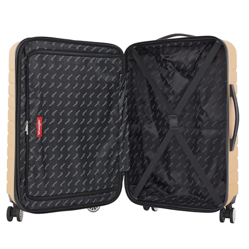 Wrangler Tahoe 3 Piece Spinner Luggage Set, Amber Gold