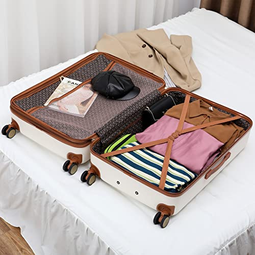 Badgley Mischka Grace 3 Piece Expandable Retro Luggage Set, 3 Piece Set