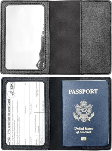 2 Pack Passport Holder and Luggage Tag Set for Nissan Pathfinder 2022-2025, Leather Protective Case for Travel Wallets, Passport Holder, Auto Folder