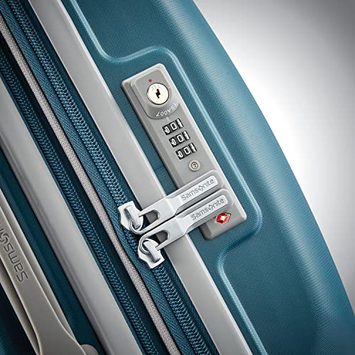 Samsonite Freeform Hardside Carry-On Luggage with Spinner Wheels - Hardshell Suitcase - TSA, Airline-Approved - Expandable Hard Shell, Smooth Rolling Wheels for Lightweight Travel - Dark Teal