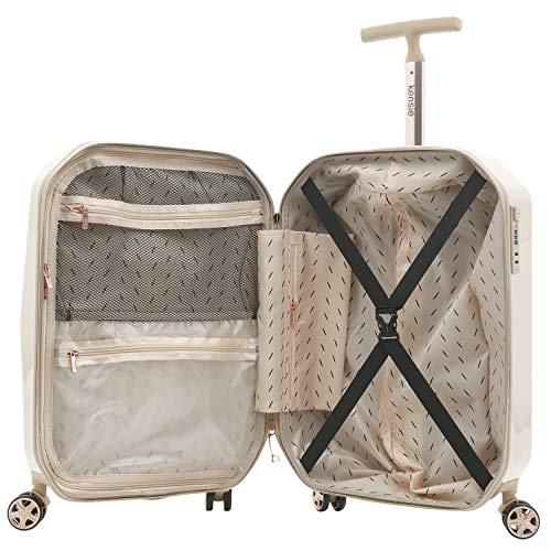 kensie Women's Gemstone Luggage Set, Rose Gold, 2 Piece Set (28"/20")