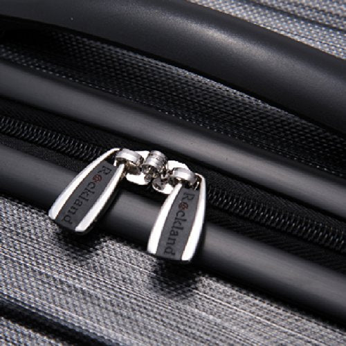 Rockland Santa Fe Hardside Spinner Wheel Luggage Set, Carbon, 3-Piece Set (20/24/28)