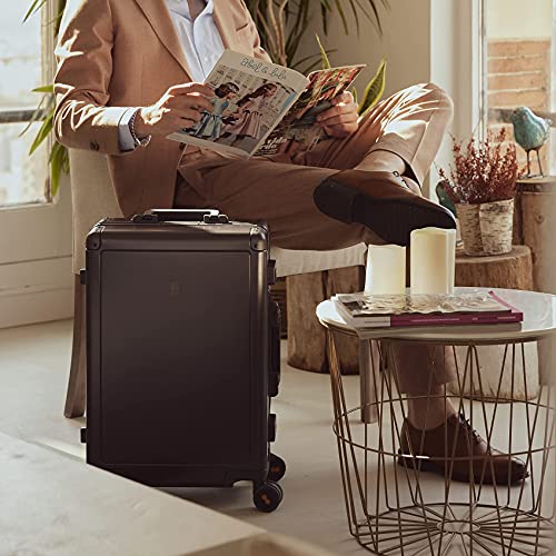 LEVEL8 Gibraltar Aluminum Carry on Luggage 20" Bundle with Laptop Backpack