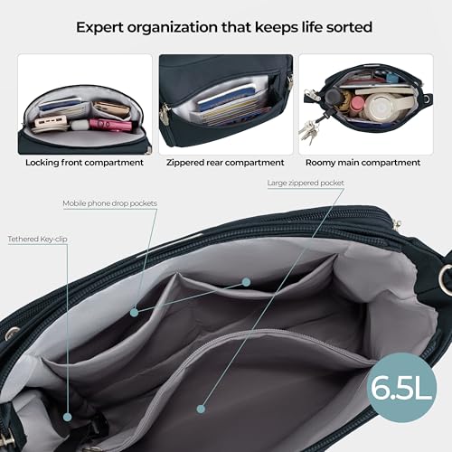 Travelon Anti-Theft Classic North/South Crossbody Bag