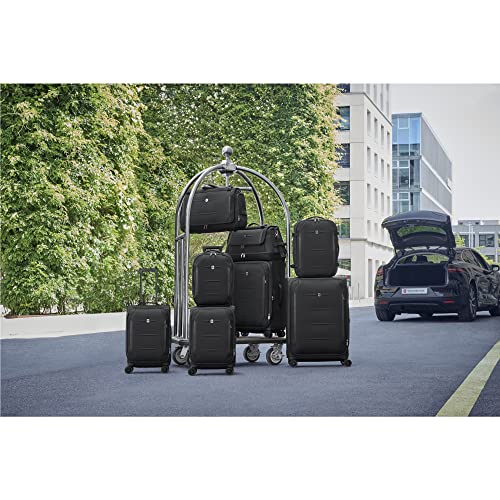 Victorinox Crosslight Frequent Flyer Softside Carry-On - Lightweight Rolling Suitcase for Travel Essentials - Expandable Luggage with Foldable Organizer - 39 Liter, Black