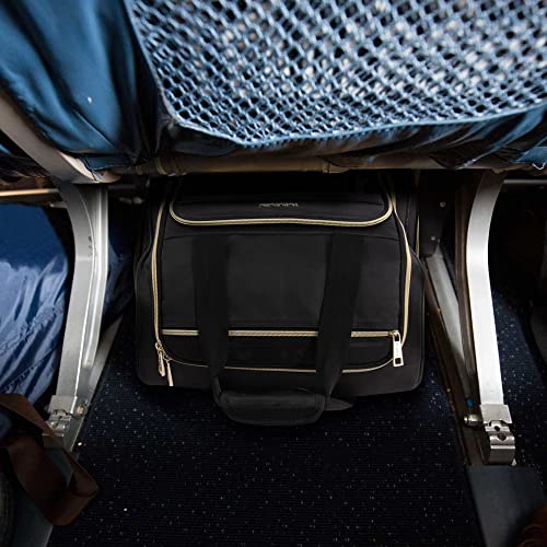 BEBE Danielle - Wheeled Under The Seat Carry On Bag Carry-On Luggage, Croc Black