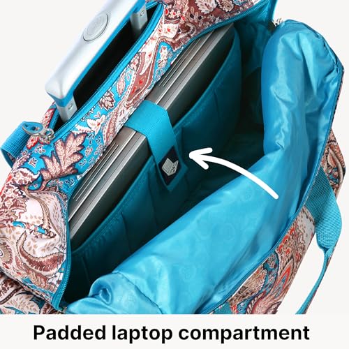 Olympia U.S.A. Deluxe Lightweight Rolling Overnighter Case Overnight Laptop Bag Weekender Travel Carry-On Suitcase Luggage with Wheels and Adjustable Push-Down Handle