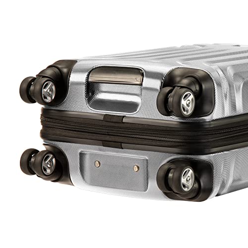 SKYWAY Skyway Nimbus 4.0 Hardside Spinner Luggage (Shiny Silver, Carry-On 20-Inch) (49M-20)