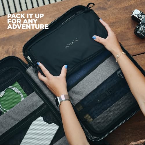 NOMATIC Navigator Collapsible Duffle Bag - 42L Travel Backpack for Men and Women - Weekender Bag - Black Backpack
