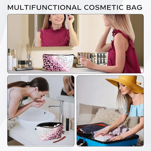 Small Makeup Bag for Travel, Mini Makeup Pouch, Cute Cosmetic Bag for Women, Toiletry Bags, Make Up Brush Skincare Organizer, Pouches for Travel Accessories