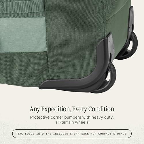 Eagle Creek Cargo Hauler Wheeled Duffel - Durable Duffel Bag for Travel - Easy Access Compartment - Deployable Backpack Straps - Lockable Zipper Opening - Duck Green - 110L