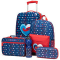Nautica Kids Luggage - 18" Airline Approved Rolling Hardside Upright Carry-on Suitcase Set with Wheels (Nautica Peace | 5pc School Set)