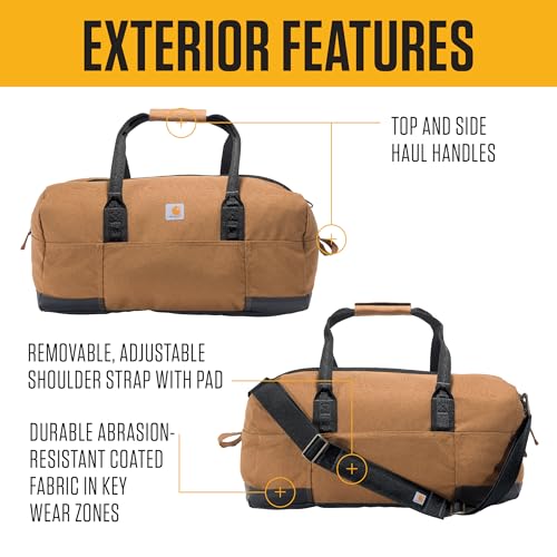 Carhartt Classic Duffels, Heavy-Duty Bag for Jobsite, Gym, & Travel, 55L, Black