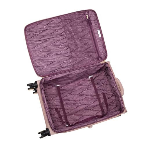 It Luggage Glimmering 32" Softside Checked 8 Wheel Expandable Spinner, Mink Gold