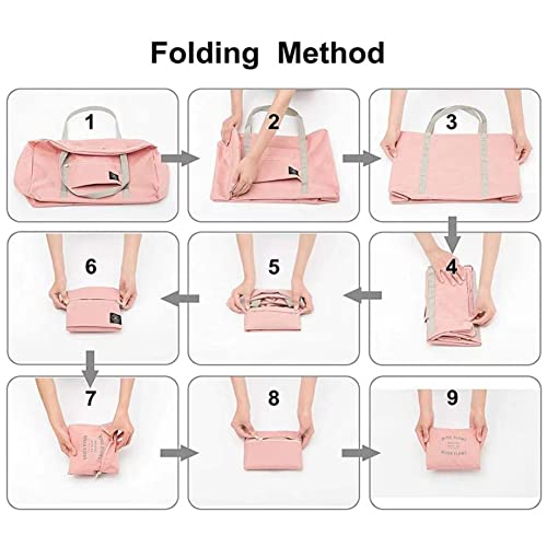2 Pack Travel Duffle Bag, For Spirit Airlines Personal Item Bag,Travel Duffel Bag Weekender Bags Underseat (Lightweight Foldable) Carry-on Luggage (Pink& Blue)