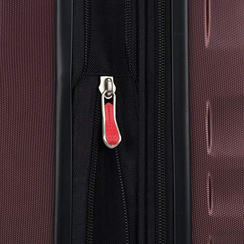 Delsey Paris Alexis Durable Hardside Luggage, Expandable Lightweight 4-Wheel Spinner, Easy Grip Telescoping Handle for Smooth Mobility, TSA-Lock Incorporated, Men and Women, Burgundy, Check-In 25-Inch