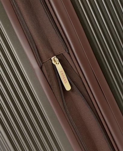 London Fog Brentwood IV 20" Expandable Spinner Carry-on Hardside, Sedona Bronze