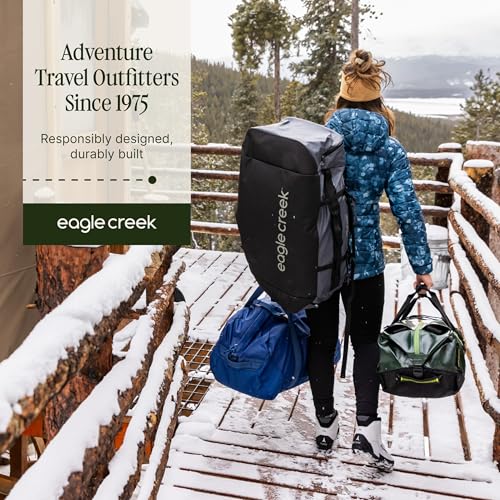 Eagle Creek Cargo Hauler Wheeled Duffel - Durable Duffel Bag for Travel - Easy Access Compartment - Deployable Backpack Straps - Lockable Zipper Opening - Charcoal - 130L