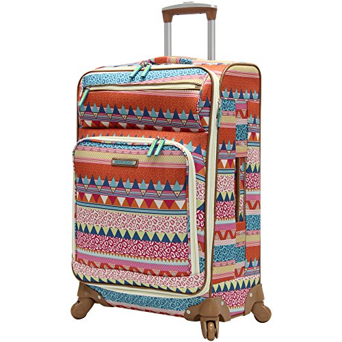 Lily Bloom Luggage Set 4 Piece Suitcase Collection With Spinner Wheels For Woman (On The Prowl)