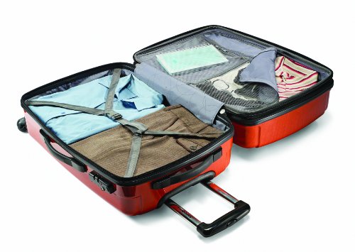 Samsonite Winfield 2 Hardside Expandable Luggage with Spinner Wheels, Orange, Checked-Medium 24-Inch