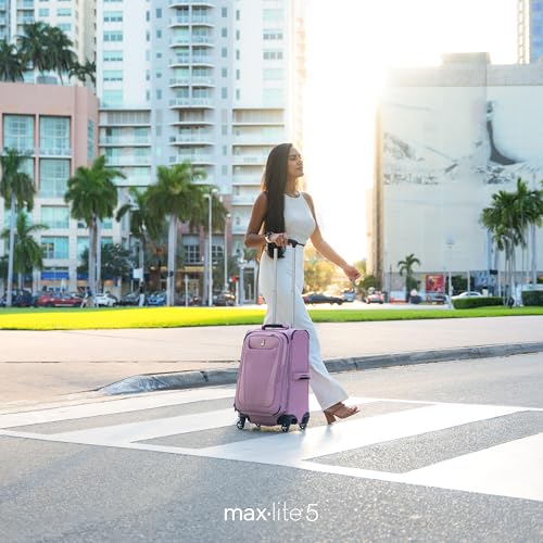 Travelpro Maxlite 5 Softside 2pc Set Expandable Carry On Luggage with 4 Spinner Wheels/Soft Underseat Tote, Lightweight Suitcase, Men and Women, Shadow Grey