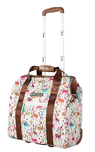 Lily Bloom Design Pattern Carry on Bag Wheeled Cabin Tote (Giraffe Park)