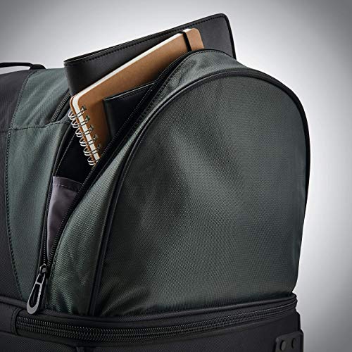 Samsonite Andante 2 Wheeled Duffel Bag – 32-Inch Durable Rolling Luggage with Inline Skate Wheels, Push-Button Handle & Spacious Compartments – Travel-Friendly and Lightweight - Moss Green/Black