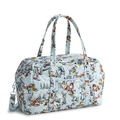 Vera Bradley Women's Disney Premium Cotton Miramar Weekender Travel Bag, Ski Weekend Mickey and Friends, One Size