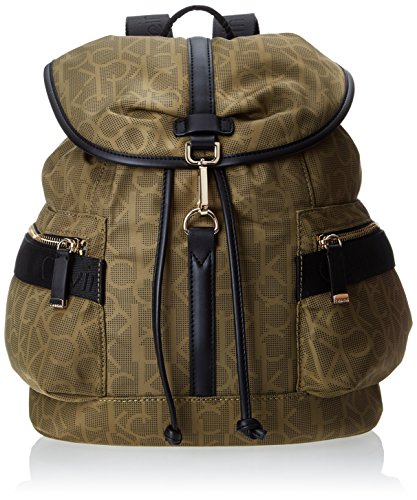 Calvin Klein Nylon Fashion Backpack,Dot Khaki Logo,One Size