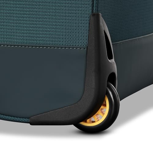 High Sierra Hi-Life 28-Inch Medium Wheeled Duffle - Features Smooth Rolling Wheels, WetPak Pockets, Stack-It Strap, Adjustable Handle, Fleece Pocket, Padded Laptop Sleeve, Expandable - Green/Yellow