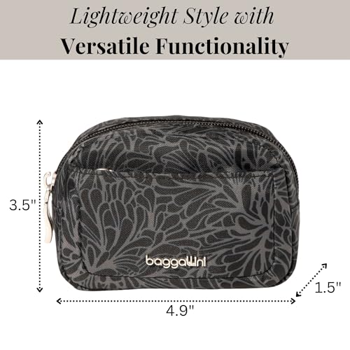Baggallini Mini Cosmetic Pocket - Lightweight 5x3 Inch Makeup Bag - Travel Essentials Makeup Organizer