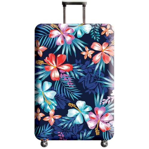 GOXUNYUAN Suitcase Cover, Carry on Luggage Cover Protector - Travel Elastic Spandex Luggage Covers Fits 22 to 24 Inch Flower