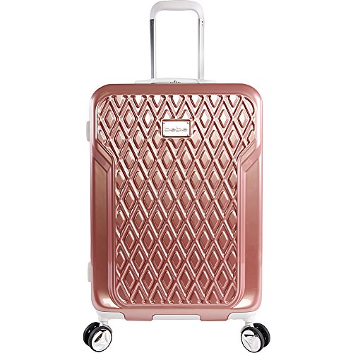 BEBE Women's Stella 21" Hardside Carry-on Spinner Luggage,Telescoping Handles, Rose Gold, One Size