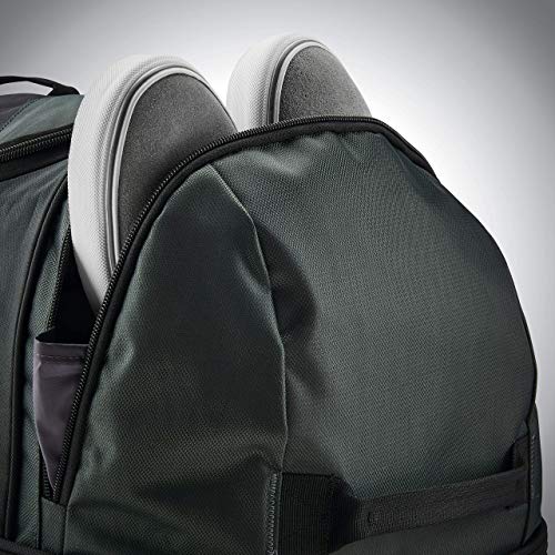Samsonite Andante 2 Wheeled Duffel Bag – 32-Inch Durable Rolling Luggage with Inline Skate Wheels, Push-Button Handle & Spacious Compartments – Travel-Friendly and Lightweight - Moss Green/Black