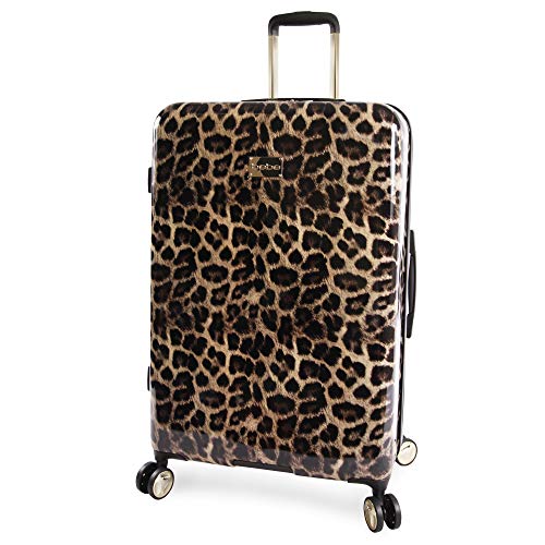 BEBE Luggage Adriana 29" Hardside Check In Spinner Suitcase, Leopard